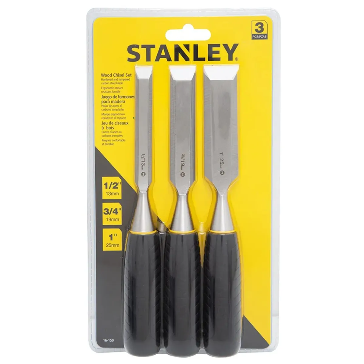 STANLEY - Juego de formones  3 piezas Stanley