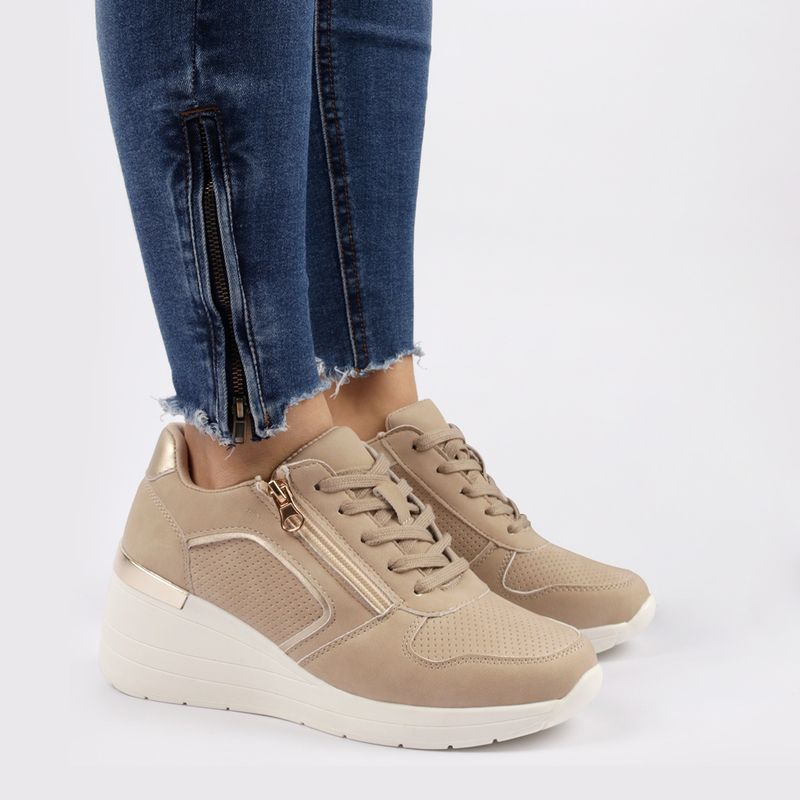 IMPULS - Zapatillas Urbanas Mujer Impuls Amina01 Beige