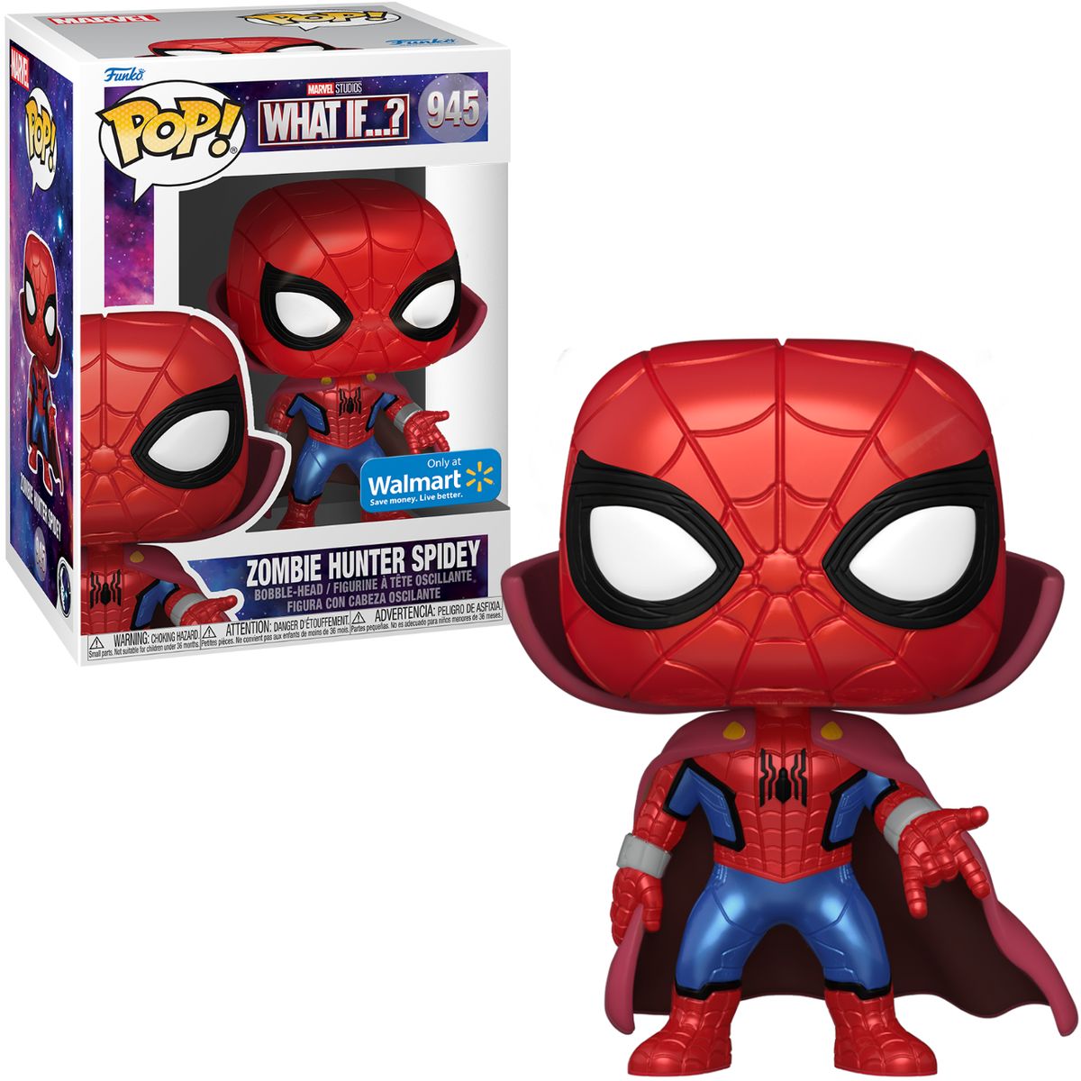 FUNKO - Funko Pop Zombie Hunter Spidey Metal -Marvel What If Walmart