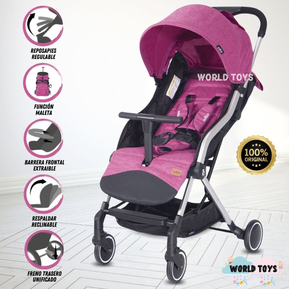 BABY - Coche Maleta «NORUEGA» Edición Limitada Pink