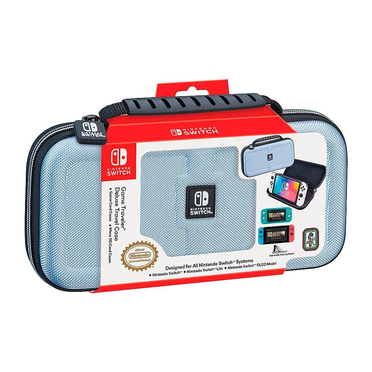NINTENDO - Estuche slim de Viaje para Nintendo Switch Celeste  Game Traveler (RDS)  Licencia Nintendo