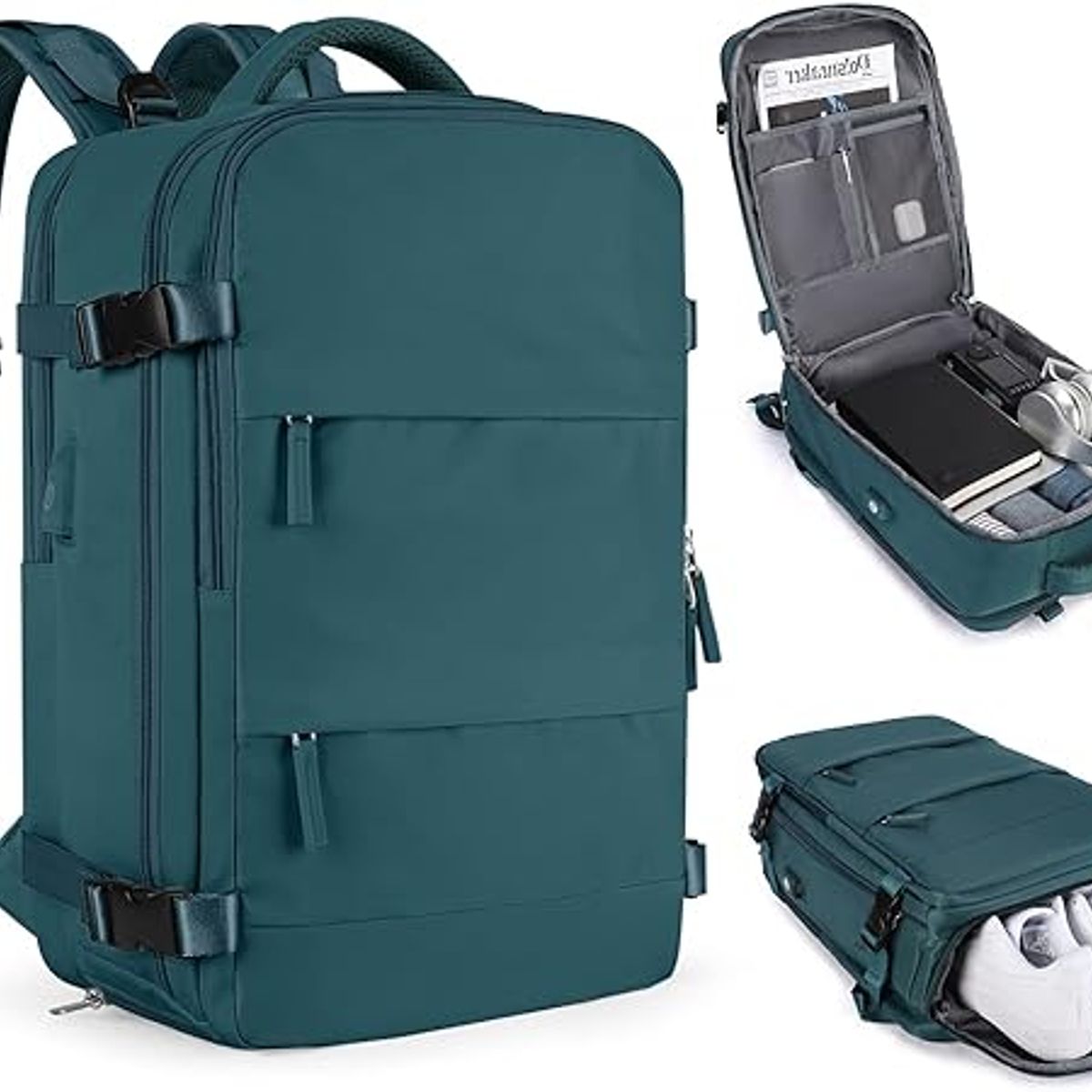 GENERICO - Mochila Viajera de Cabina Premium Verde Oscuro