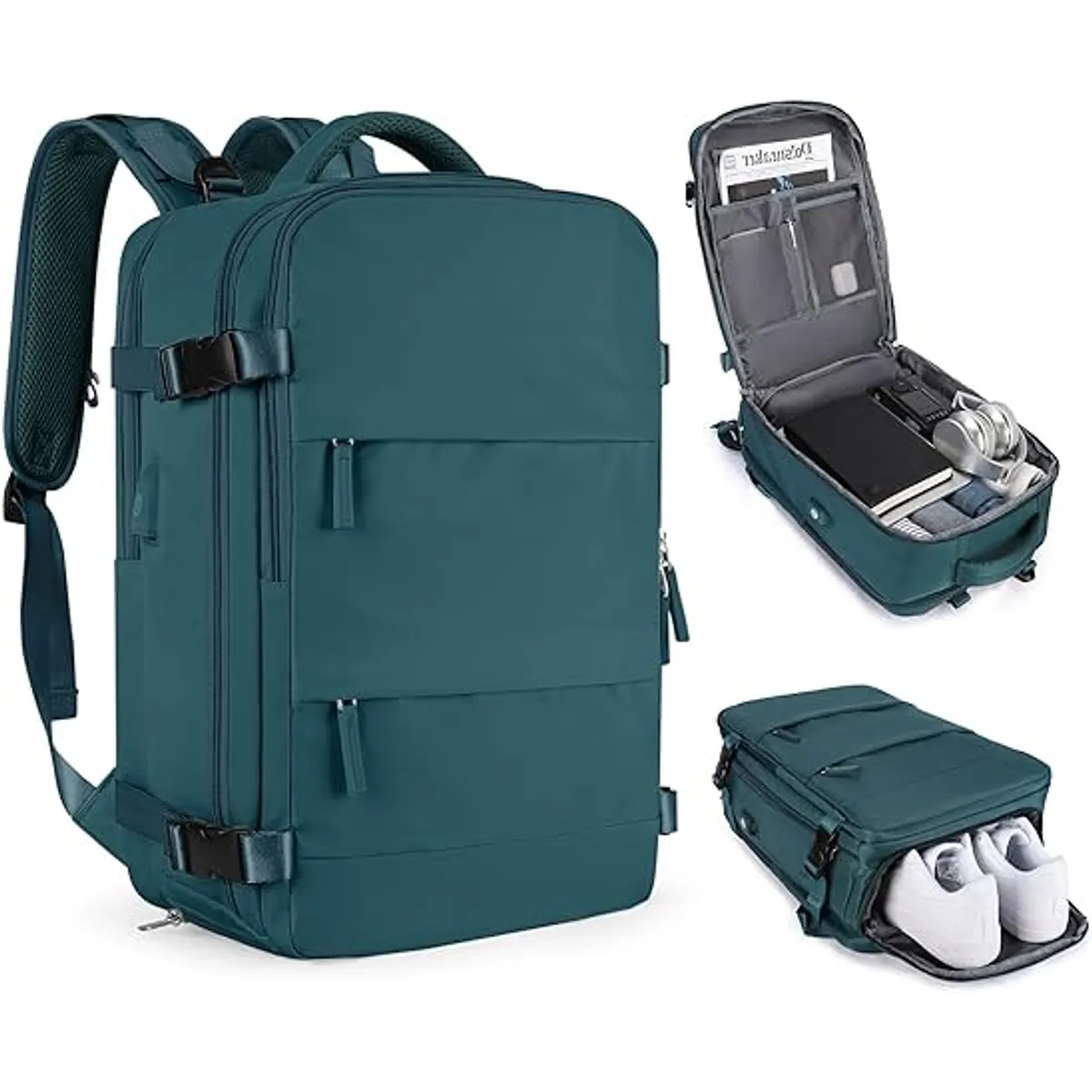 GENERICO - Mochila Viajera de Cabina Premium Verde Oscuro