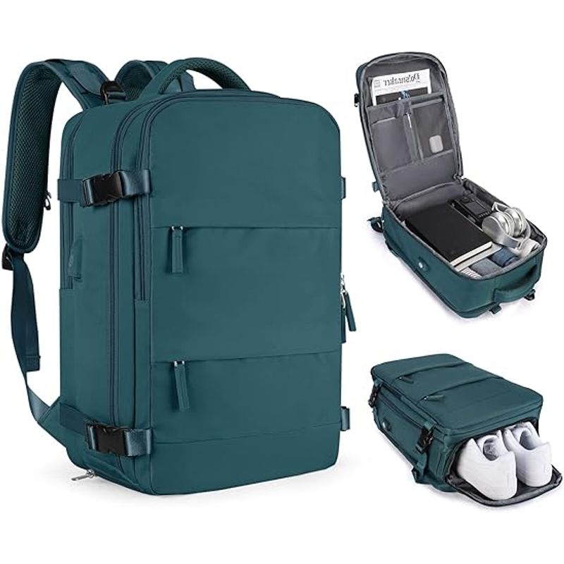 GENERICO - Mochila Viajera de Cabina Premium Verde Oscuro