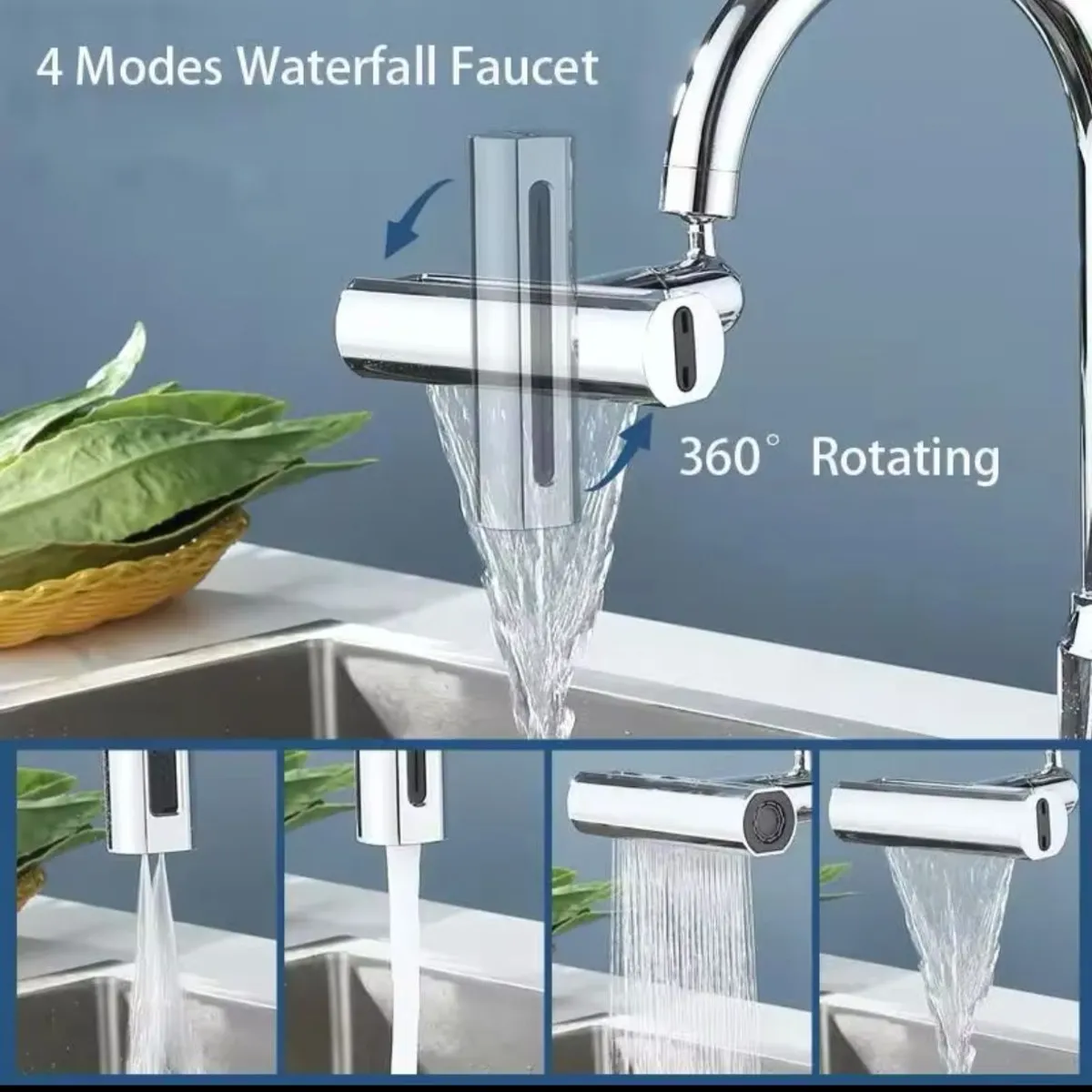 GENERICO - Grifo cascada giratorio 4 en 1