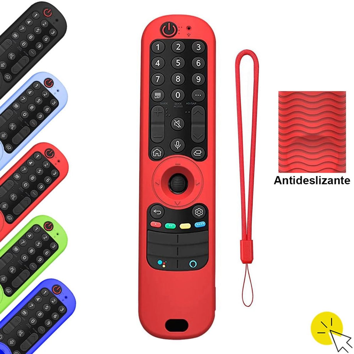 GENERICO - Funda Case de silicona para control Magic LG 2021 - 2022 - ROJO