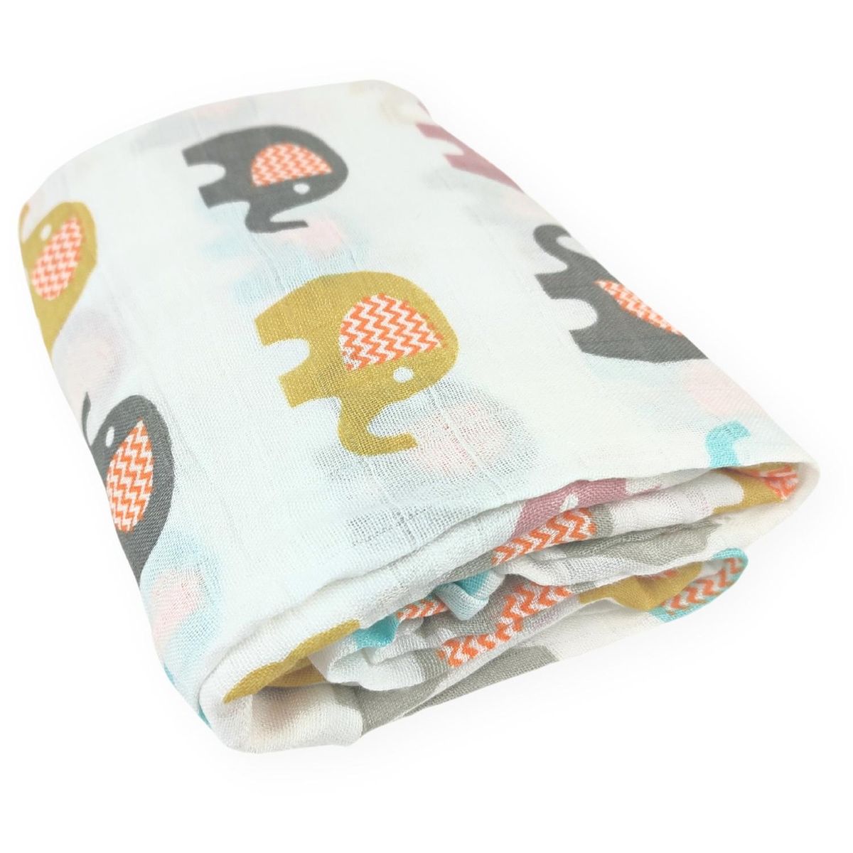 BABY MERINOS - Manta Muselina Bambú - Los Elefantes