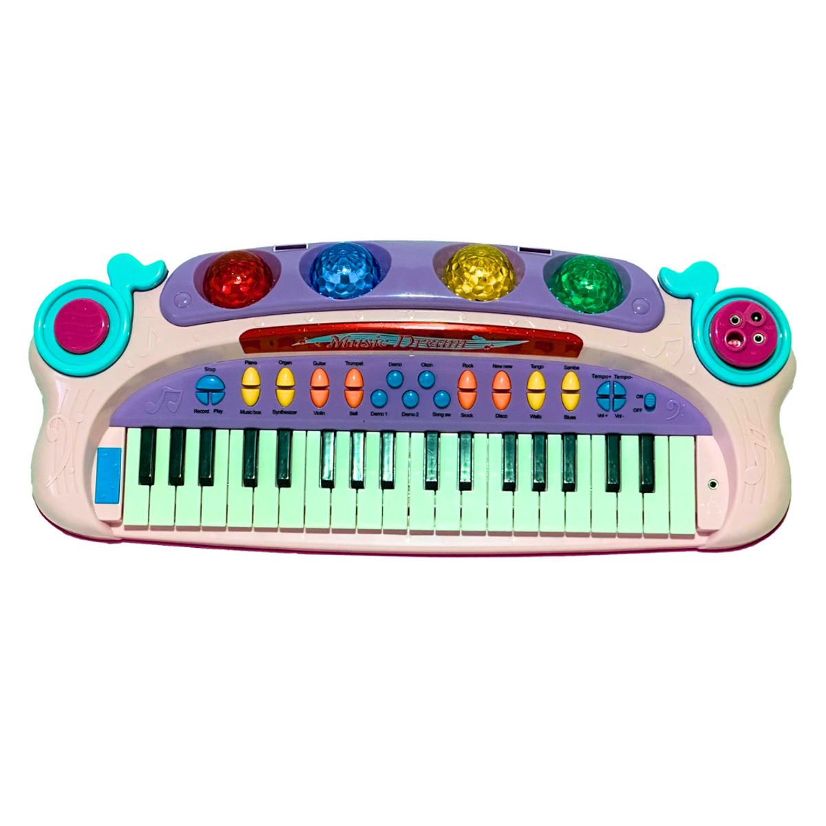 GENERICO - Piano Musical Infantil con Micrófono y Banquito - Rosado