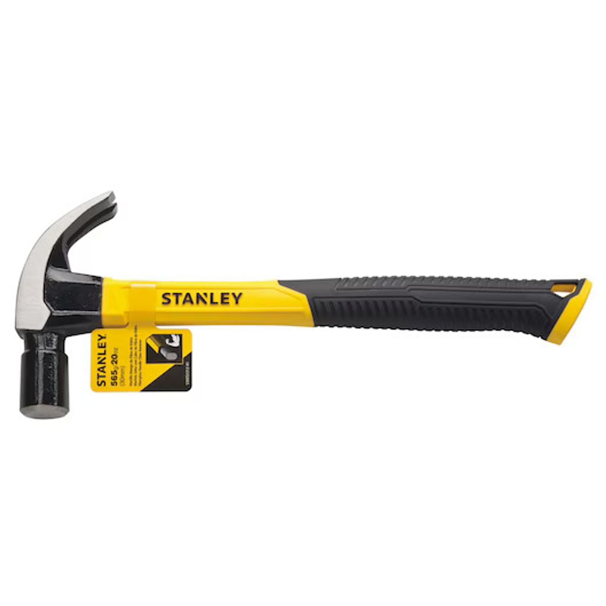STANLEY - Martillo Uña Curvo con Mango de Fibra de Vidrio 20oz Stanley