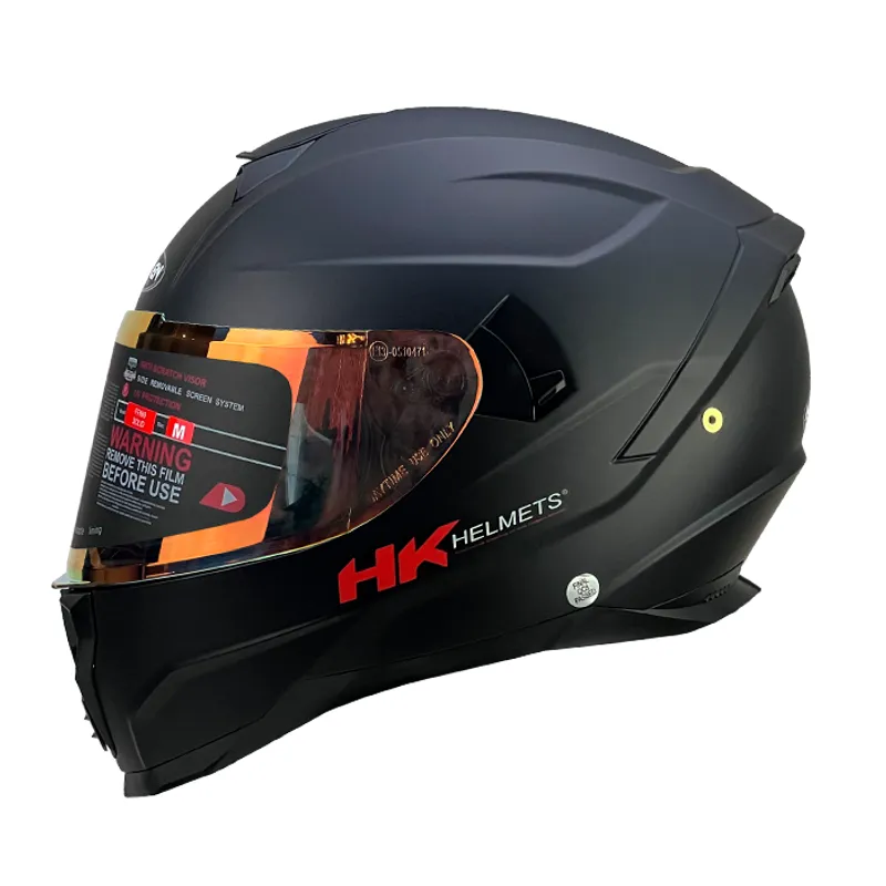GENERICO - CASCO HOKEN HIGHER NEGRO MATE CON VISOR REVO TALLA ¨L¨