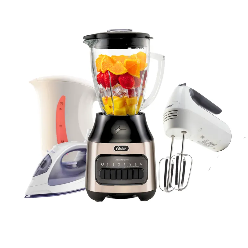 OSTER - Combo Cumbia Licuadora + Batidora + Plancha + Hervidor