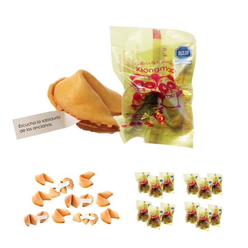 GENERICO - Galleta De La Suerte 12u Obleas Frases Fortuna Lucky Xiong