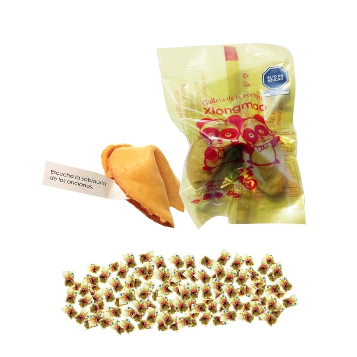 GENERICO - Galleta De La Suerte 100u Obleas Frases Fortuna Lucky Xiong