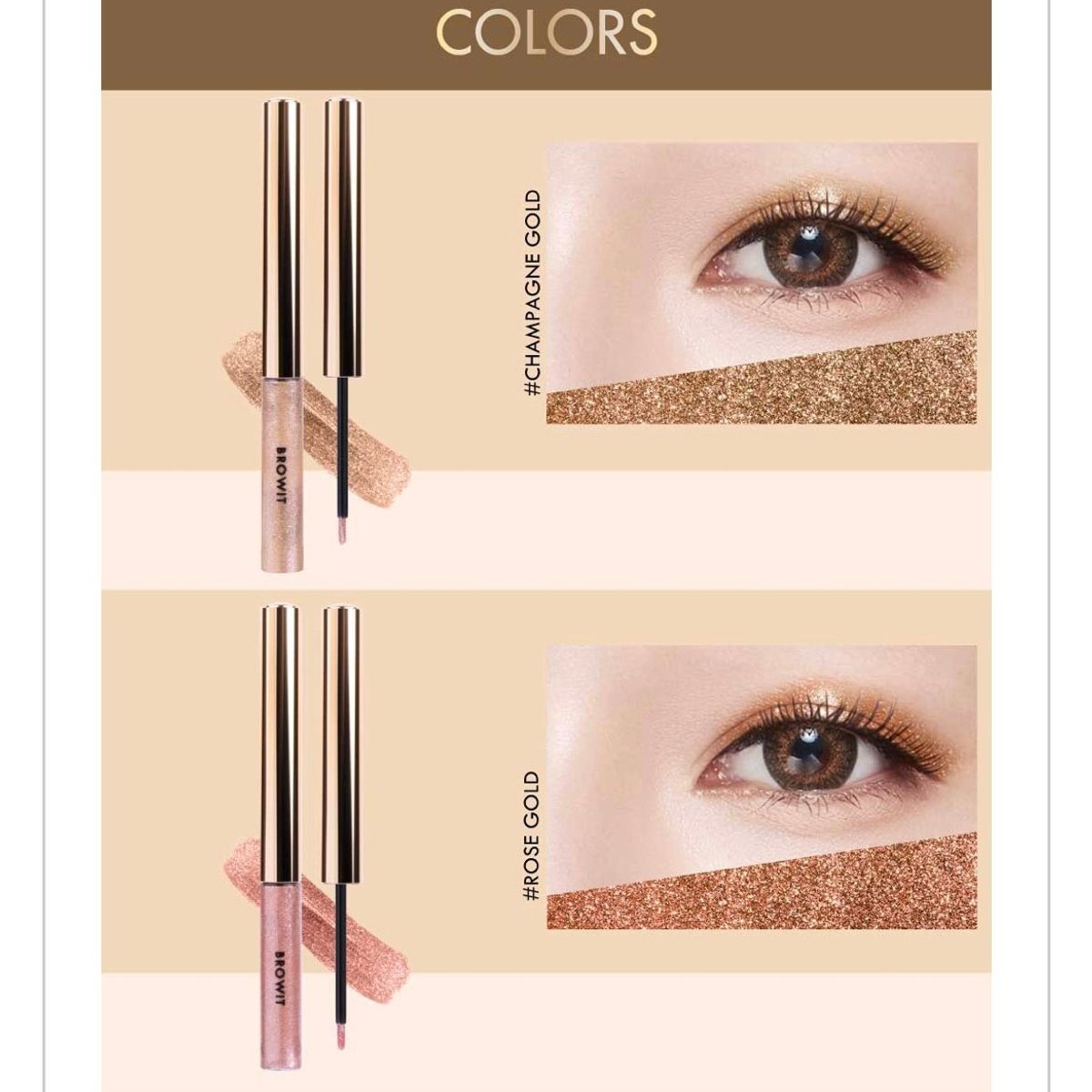 CATHY DOLL - Glit & Glow Eyeglitter CHAMPAGNE GOLD