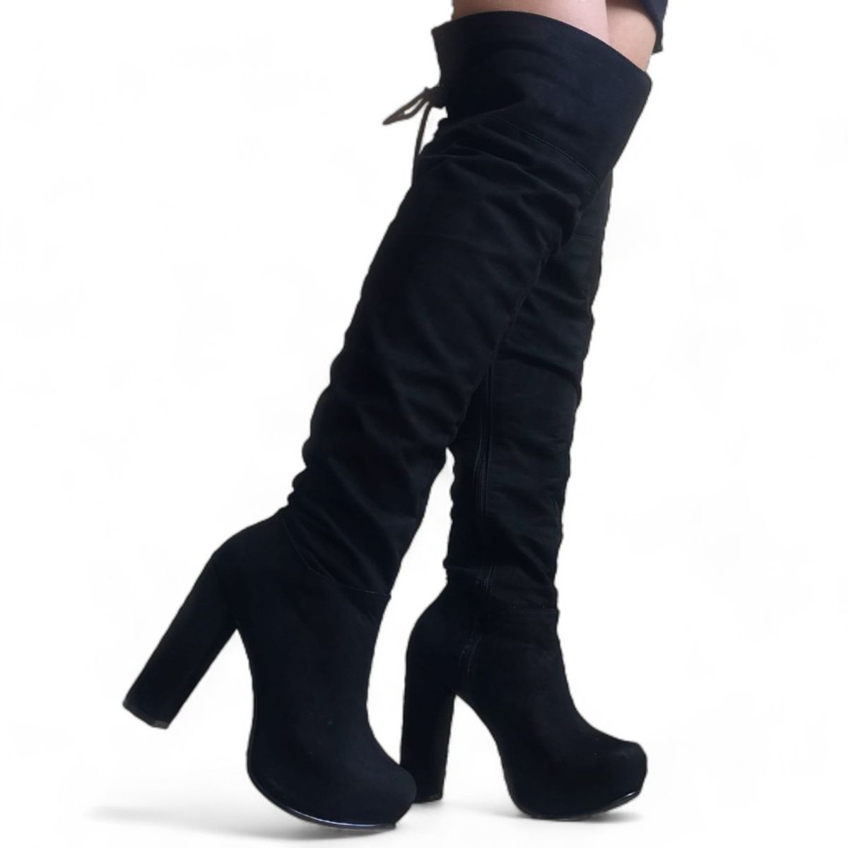 GENERICO - Taco Mujer Altura Chic 2086L-78 Color Negro