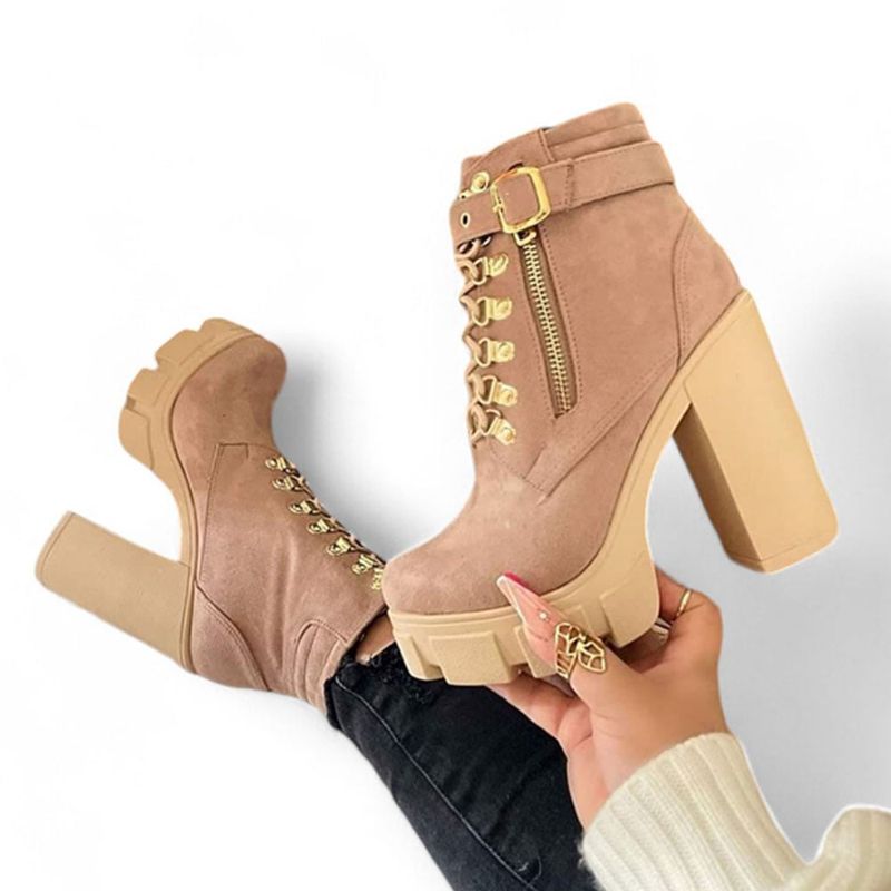 GENERICO - Taco Mujer Elevate Chic 2086L-70 Color Beige