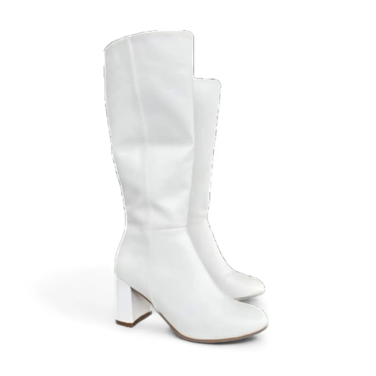 GENERICO - Bota Mujer Alta City Taco 7 2086L-75 Color Blanco