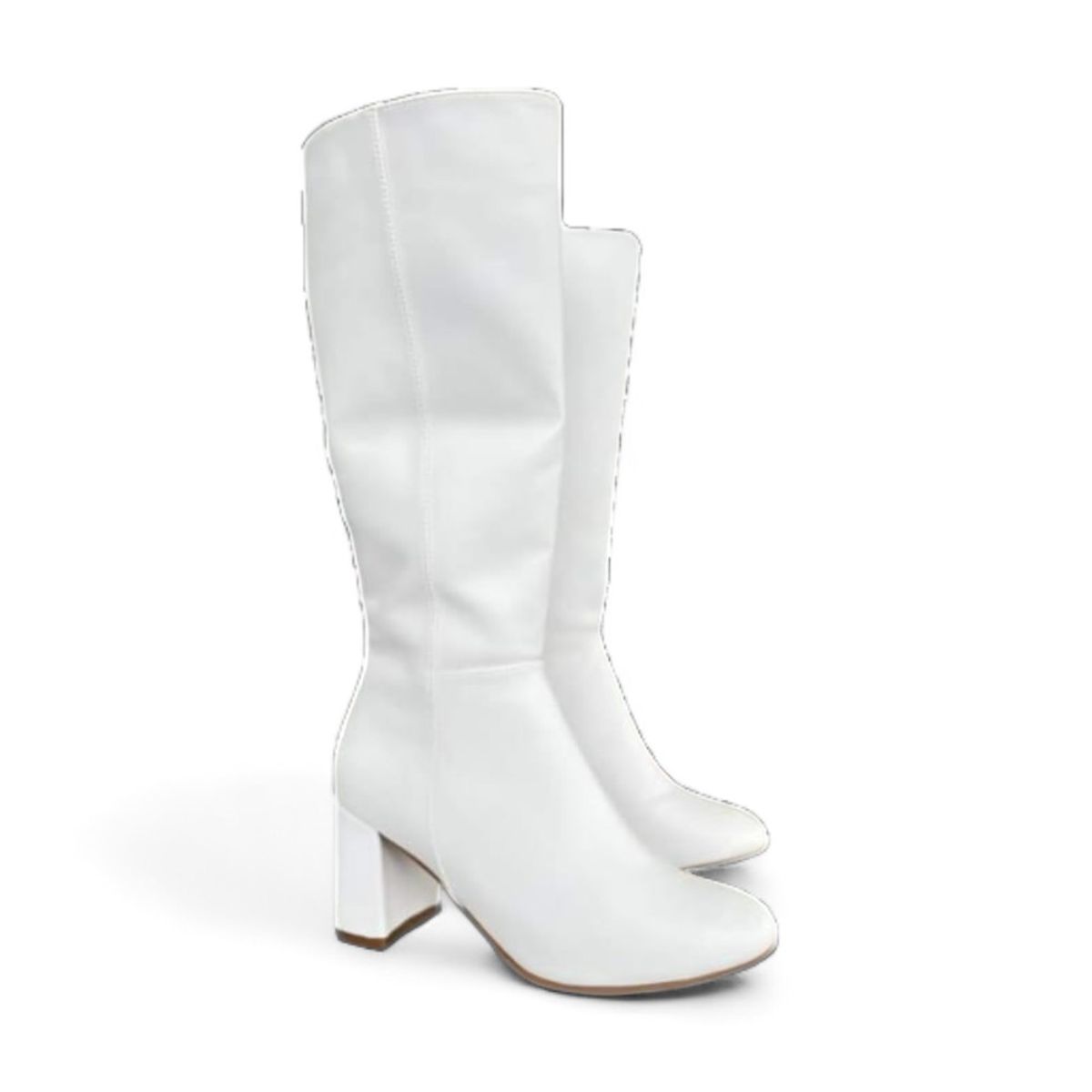 GENERICO - Bota Mujer Alta City Taco 7 2086L-75 Color Blanco