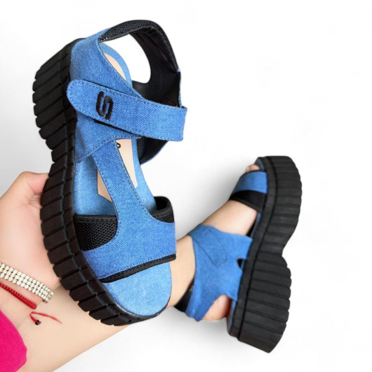 GENERICO - Sandalia Mujer Nova Suela Resistente 2086L-55 Color Azul