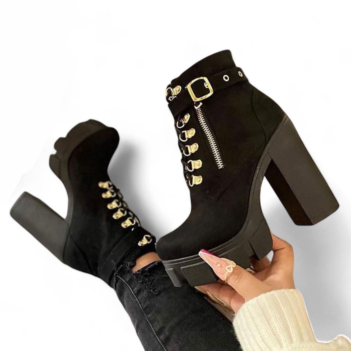 GENERICO - Taco Mujer Elevate Chic 2086L-70 Color Negro