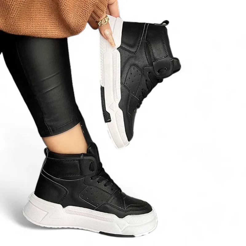 GENERICO - Zapatilla Mujer City Stroll Suela Gruesa 2086L-55 Color Negro