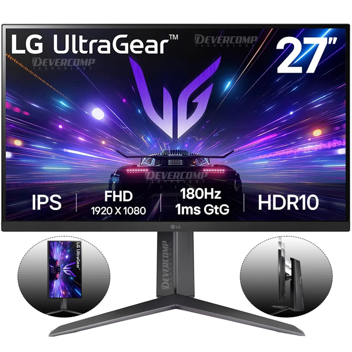 LG - Monitor LG UltraGear 27GS65F-B 27" Full HD IPS 180 Hz HDR10