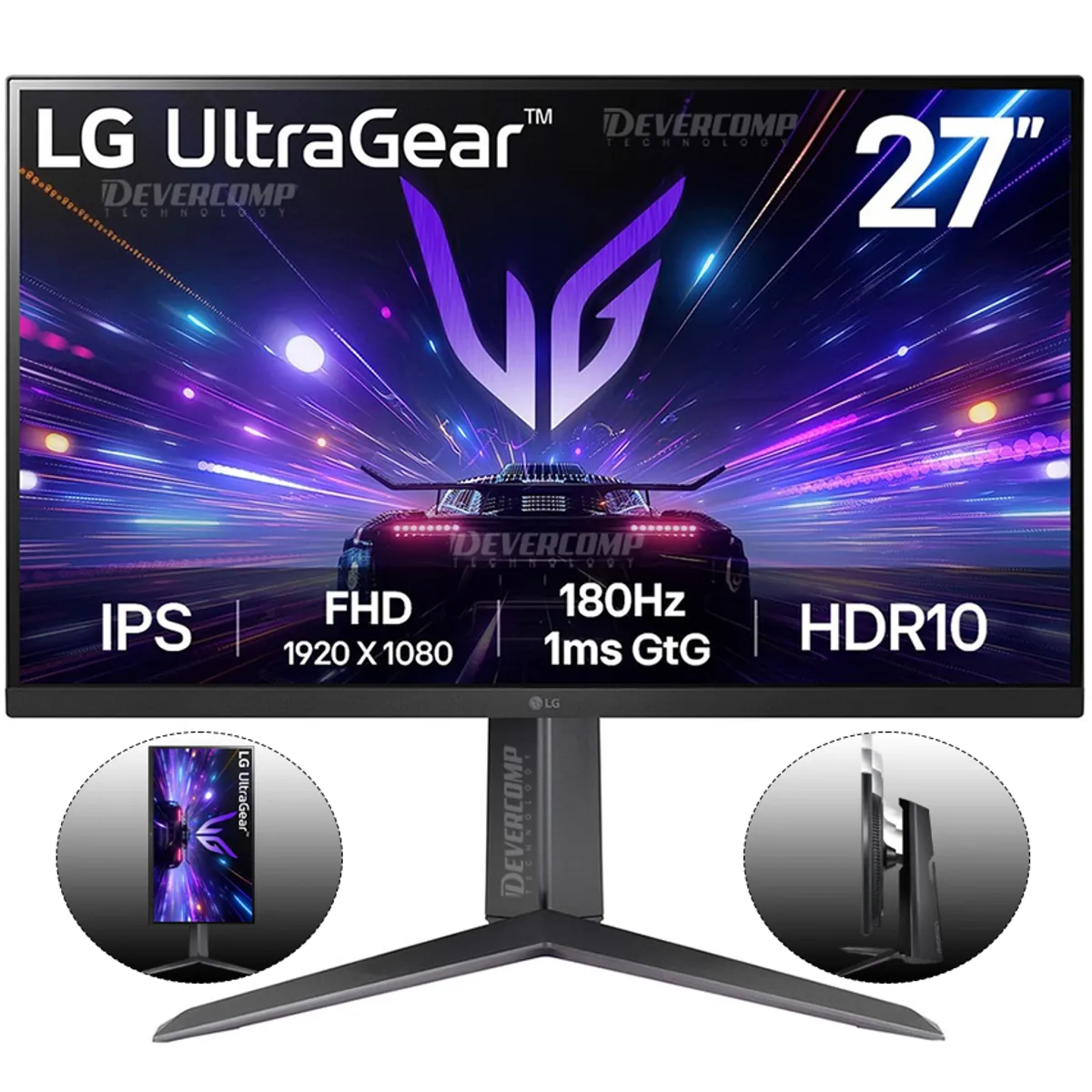 LG - Monitor LG UltraGear 27GS65F-B 27" Full HD IPS 180 Hz HDR10