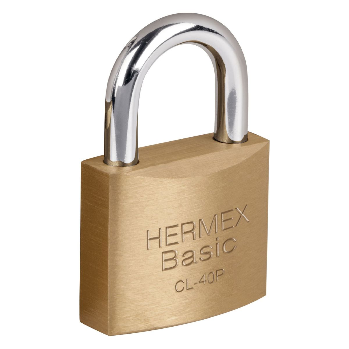 HERMEX - Candado 40mm Arco Normal Laton Solido 23515 Hermex