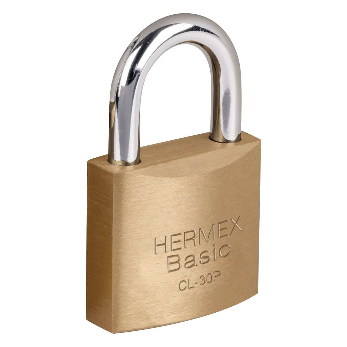 HERMEX - Candado 30mm Arco Normal Laton Solido 23514 Hermex