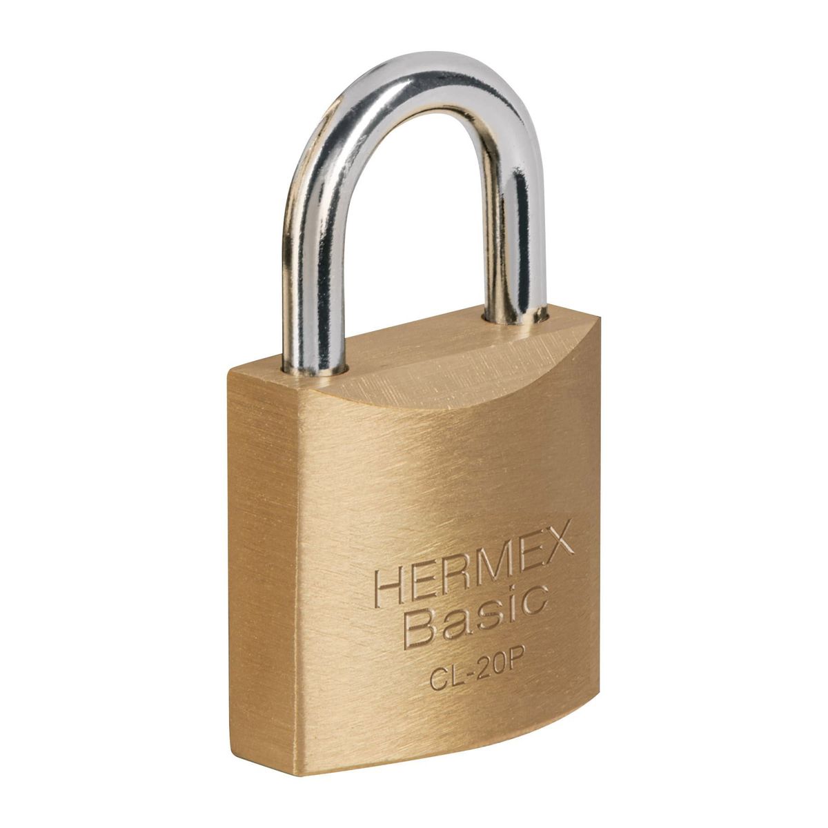 HERMEX - Candado 20mm Arco Normal Laton Solido x 2 Uni 23513 Hermex