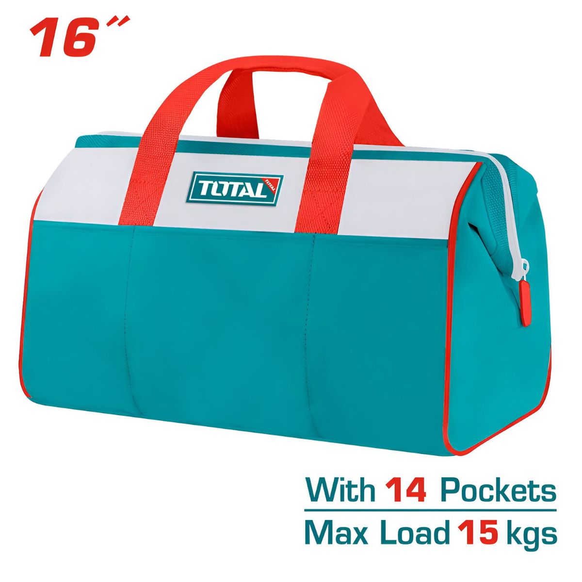 Total Tools - BOLSO PORTA HERRAMIENTAS 16 PULGADAS SUPER SELECT TOTAL-THT261625