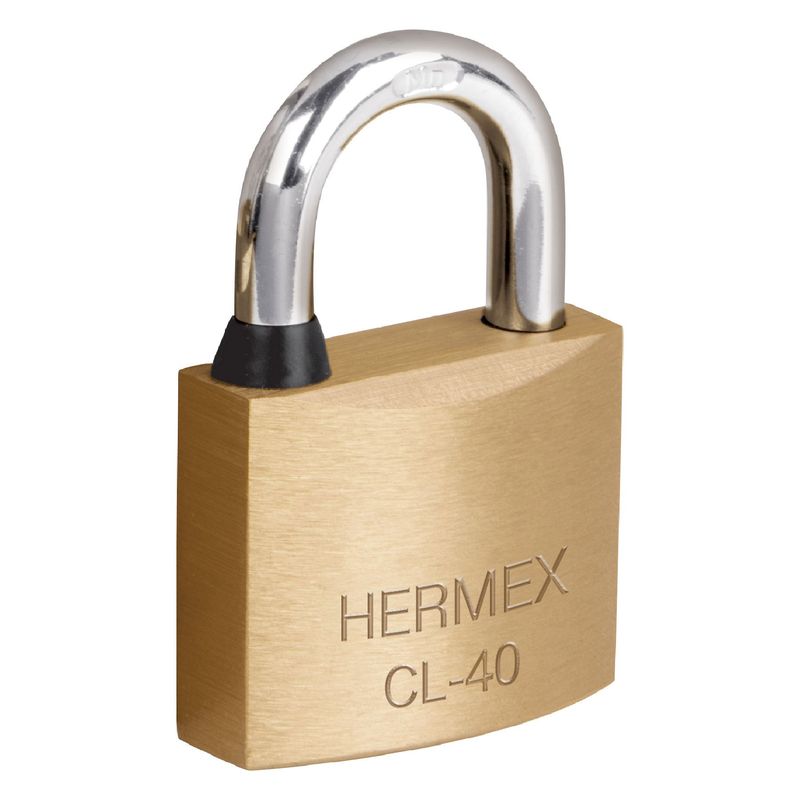 HERMEX - Candado 40mm Arco normal Laton Solido 43428 Hermex