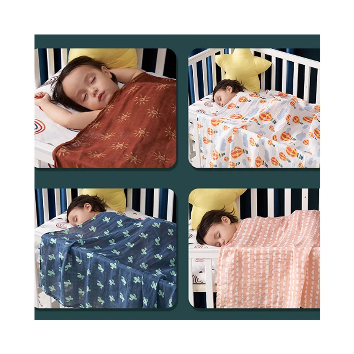 GENERICO - Manta Muselina para Bebé 100% Algodón Pack x  3 Unidades