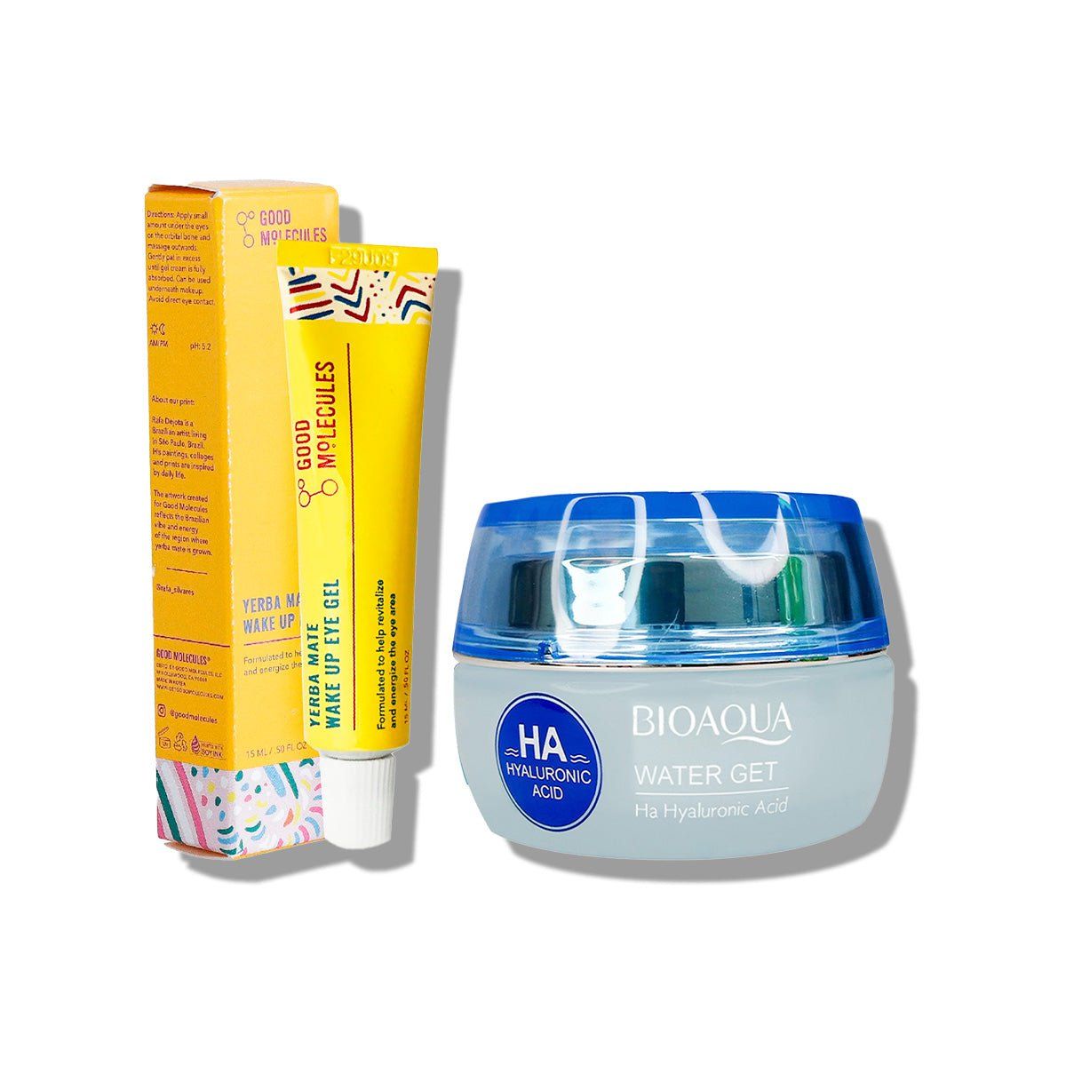 GOOD MOLECULES - Contorno De Ojos Yerba Mate Wake 15ml- HYALURONIC  CREMA - BIOAQUA