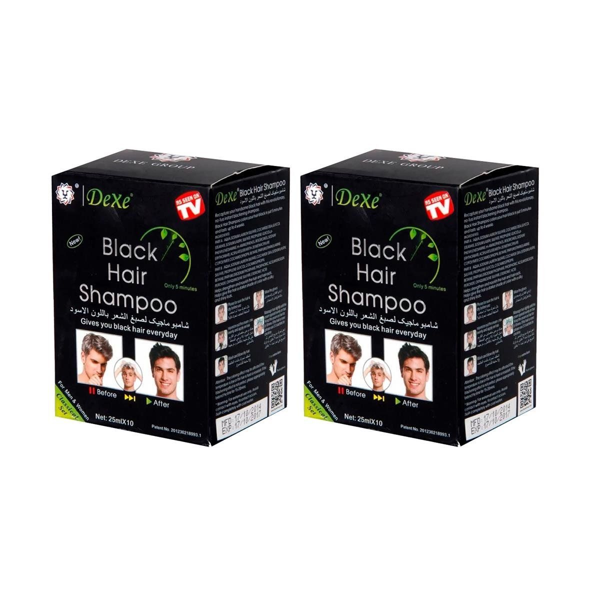 DEXE - Black Hair Shampoo Dexe 25ml x 10 2 Unidades