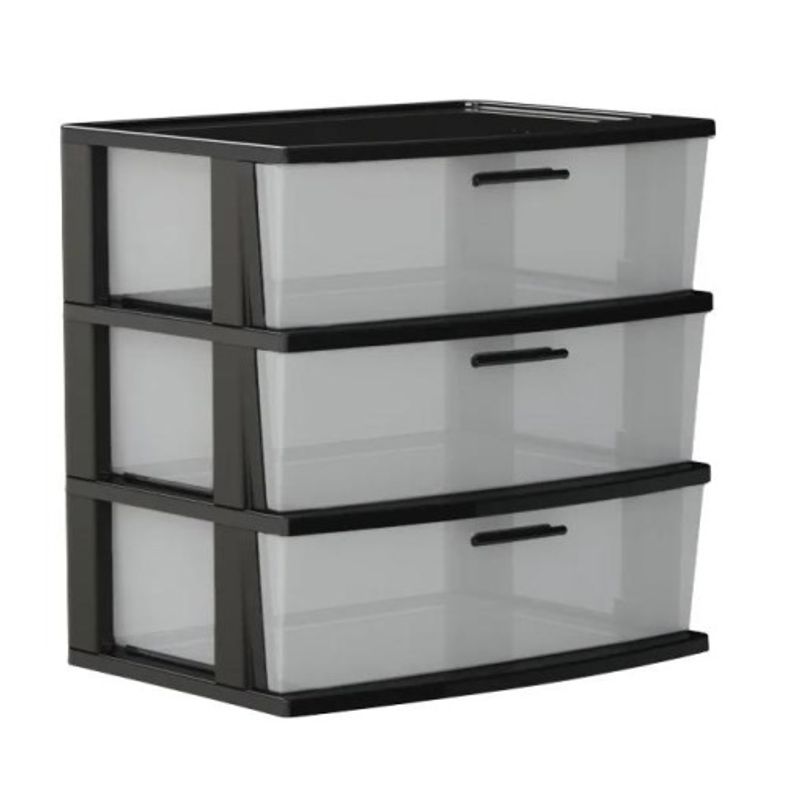 QRUBBER - Cajonera Modelo Eclypse Color Negro 3 Niveles - MQ