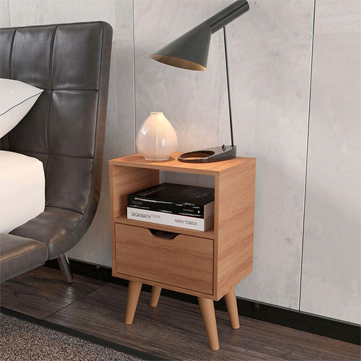 2020 HOME PERU - Combo 2 Veladores con puerta Essen Almendra