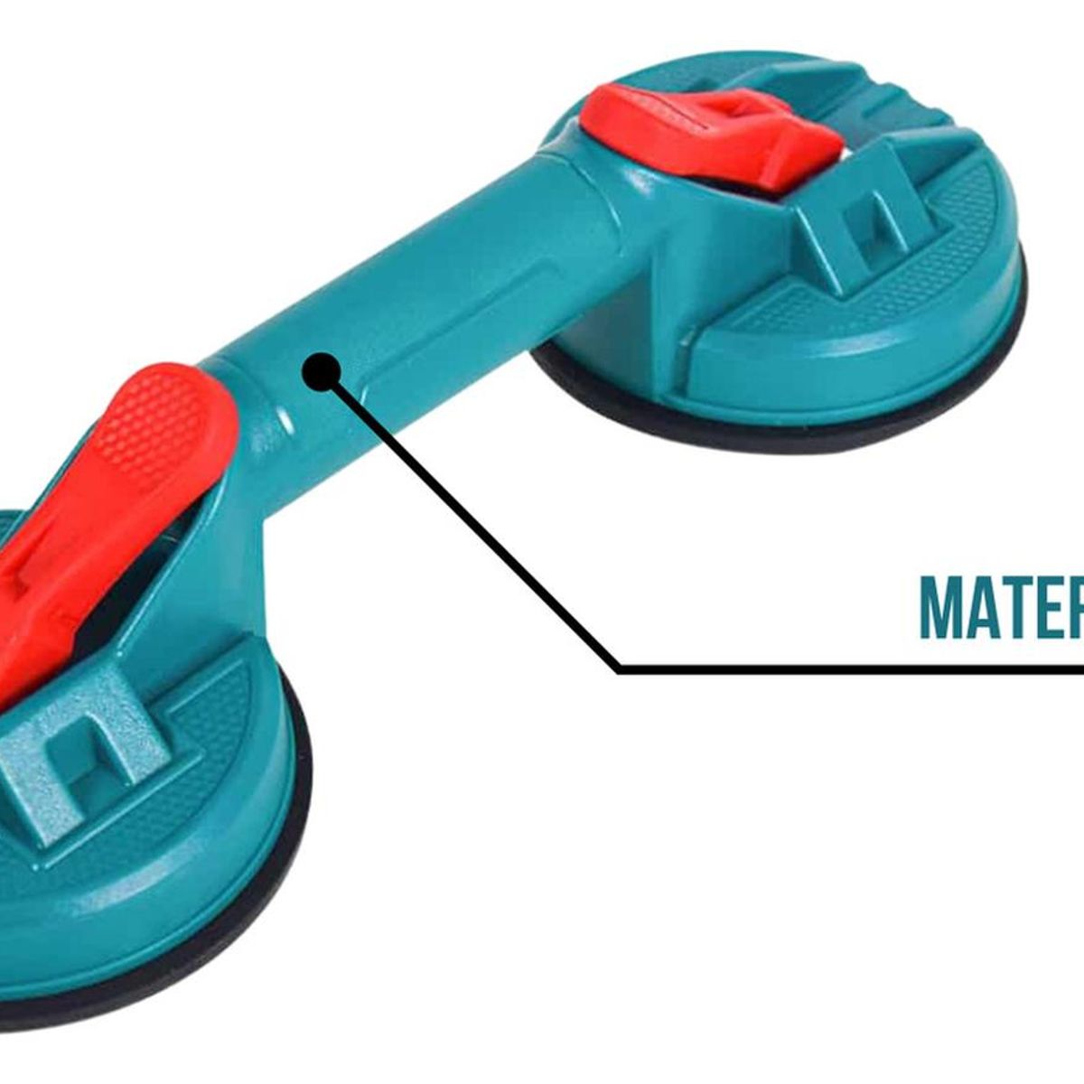TOTAL - Ventosa doble succion para vidrio y mayolica 50 kg Total