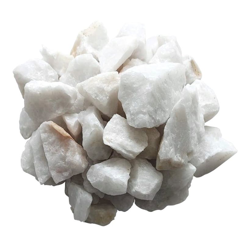 GENERICO - PIEDRA GRANALLA BLANCA DE CUARZO 3″  BOLSA 5KG
