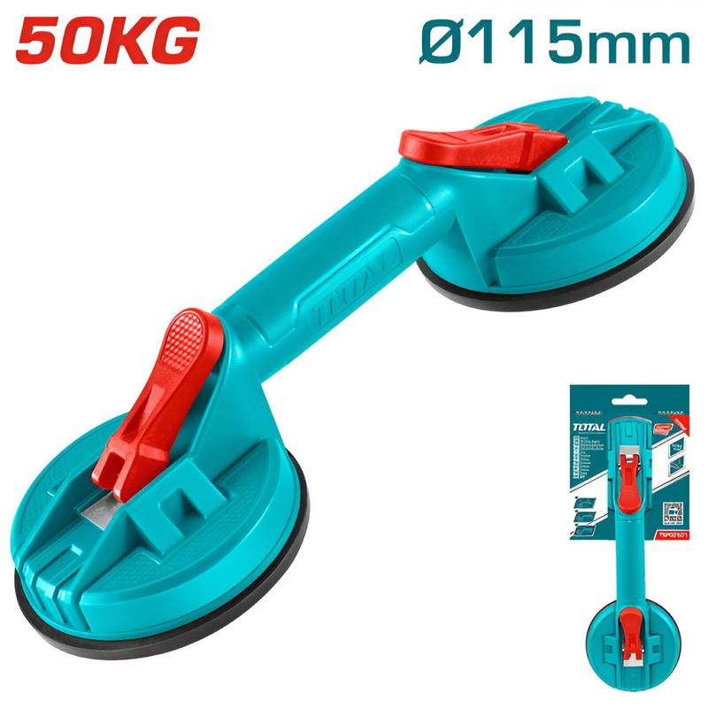 TOTAL TOOLS - VENTOSA DOBLE FUNCIÓN ABS 50KG 115MM -TSP02501