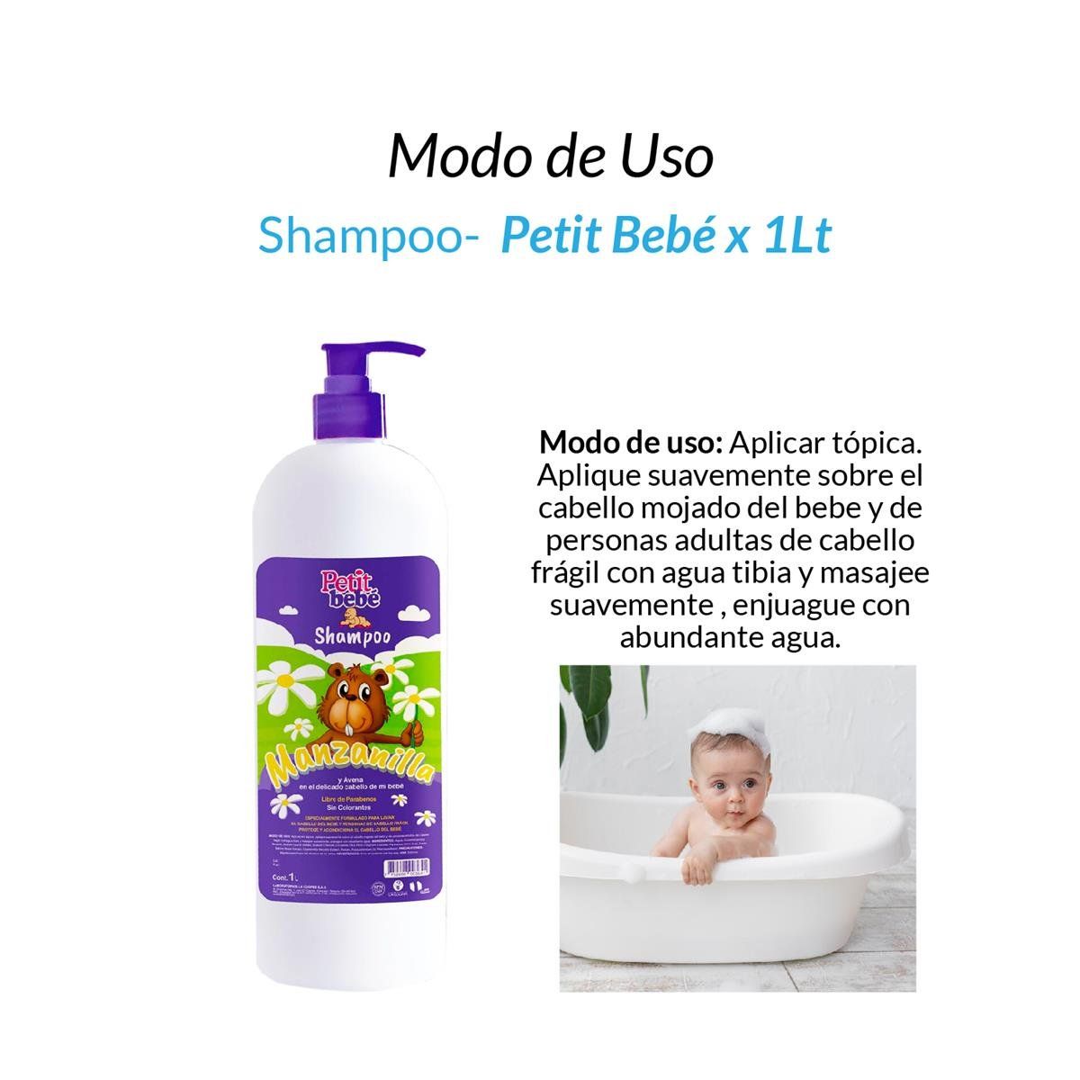 IMPORTADO MC - Shampoo Petit Bebé 1Lt 3 Unidades