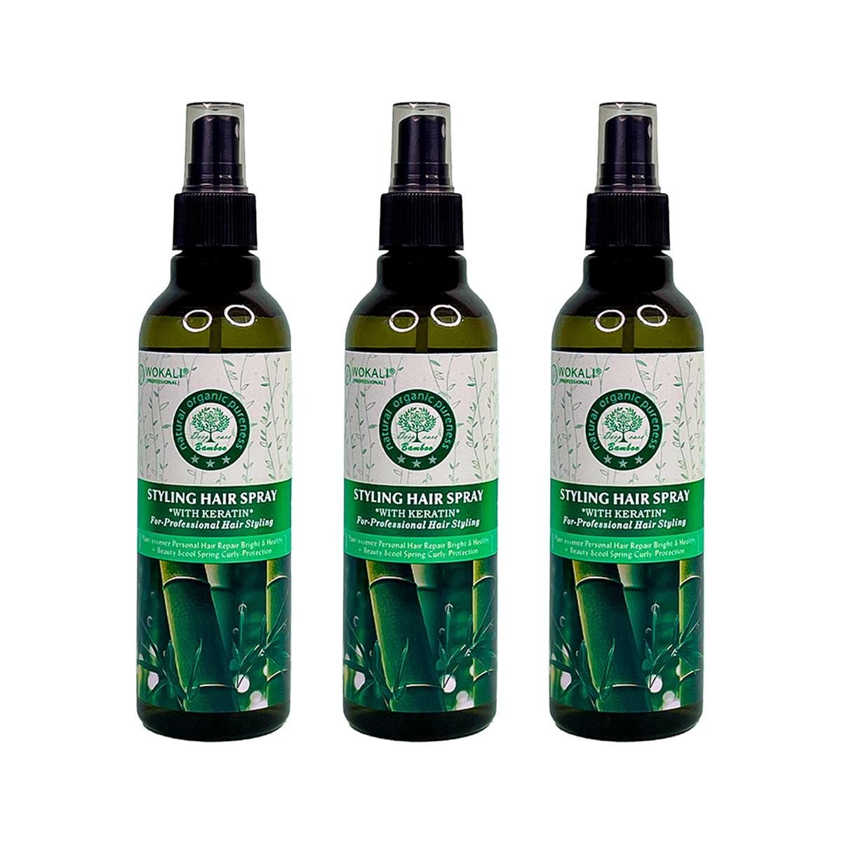 WOKALI - Spray De Fibra De Bamboo Wokali 250ml 3 Unidades