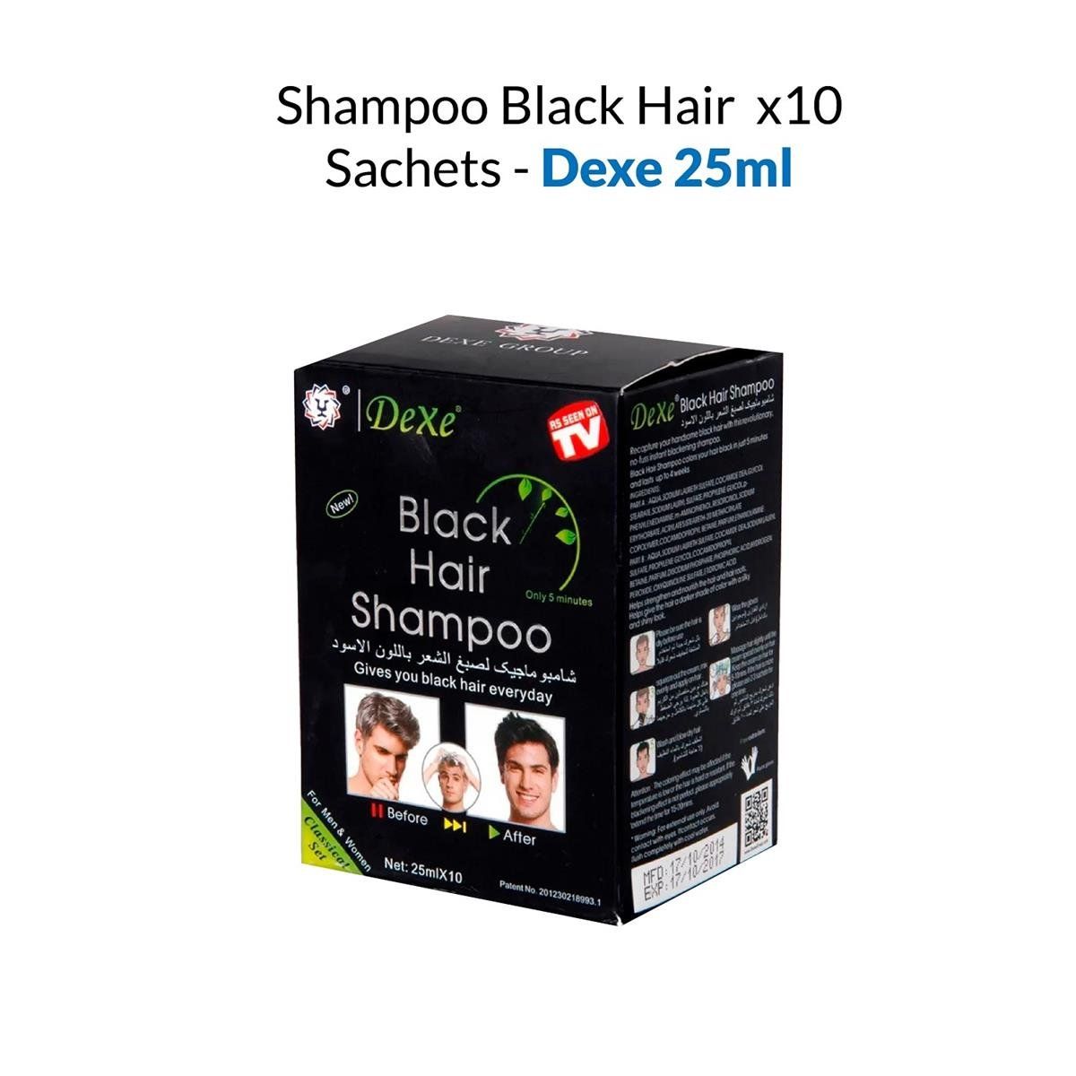 DEXE - Black Hair Shampoo Dexe 25ml x 10