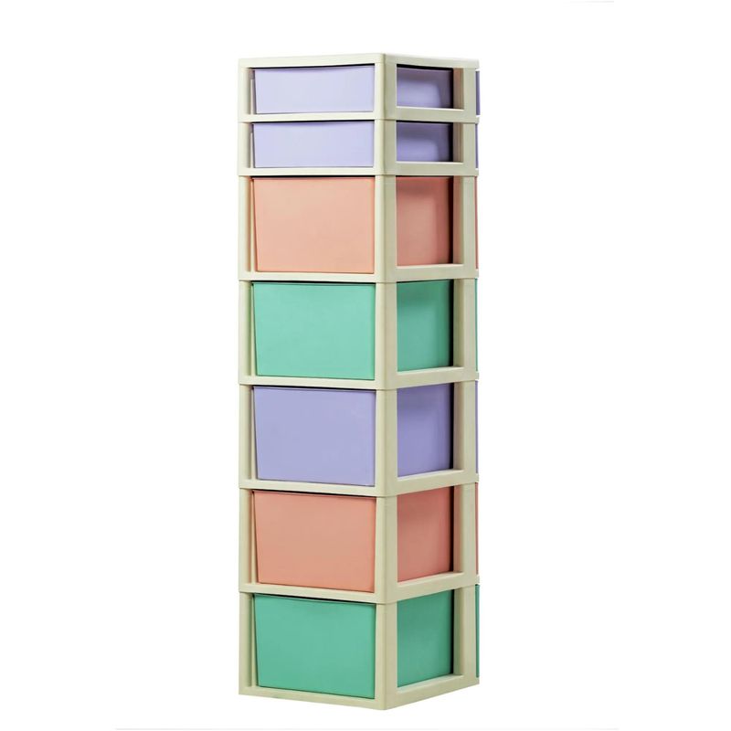 QRUBBER - Cajonera Modelo Candy Color Multicolor 7 Niveles - MQ
