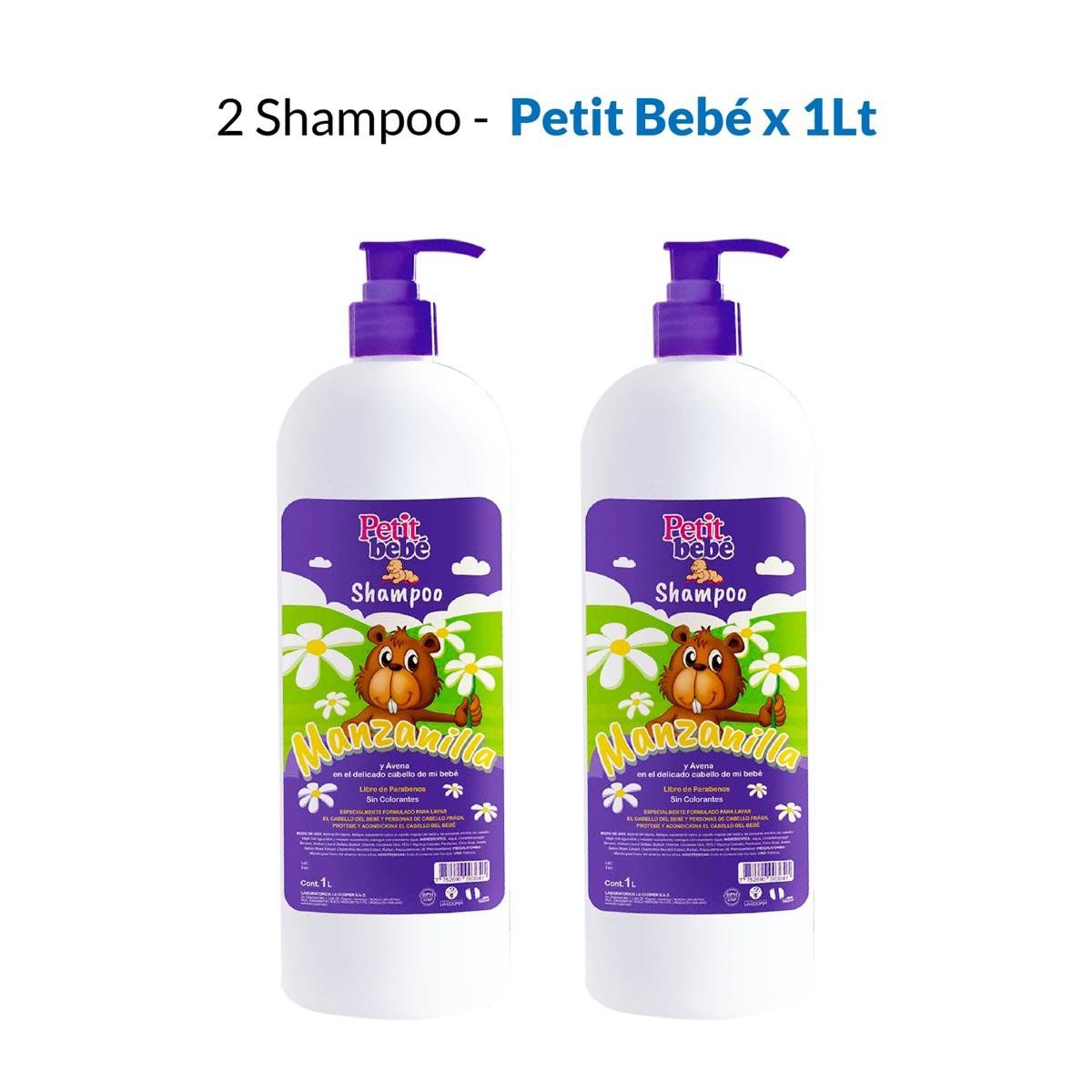 IMPORTADO MC - Shampoo Petit Bebé 1Lt 2 Unidades