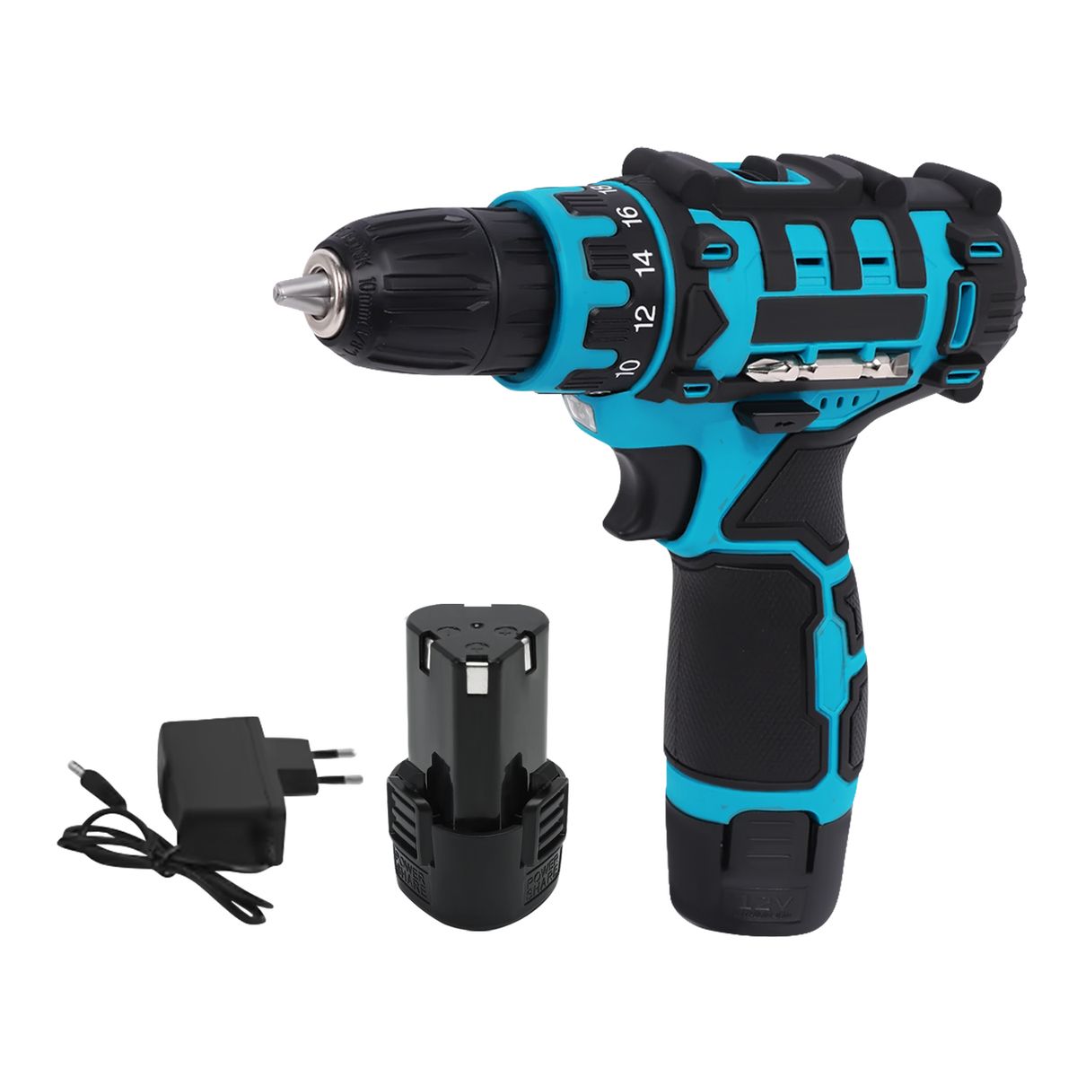 BUYPAL - Taladro Inalámbrico con 2 Baterías, 18 Niveles de Fuerza