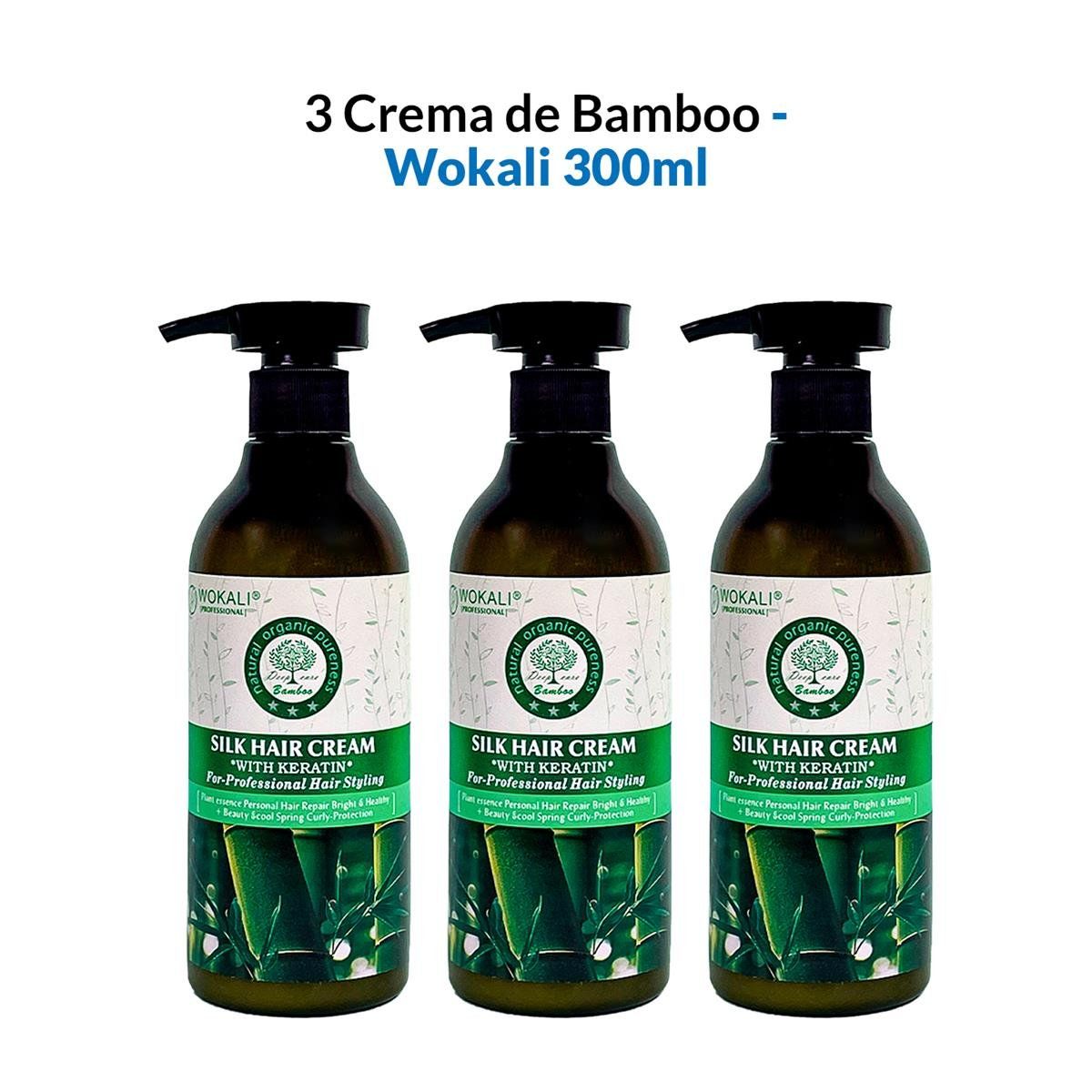 WOKALI - Crema De Bamboo Wokali 300ml 3 Unidades