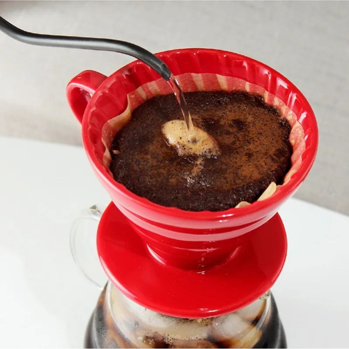 GENERICO - Dripper V60 cerámico ROJO 2 - 4 tz