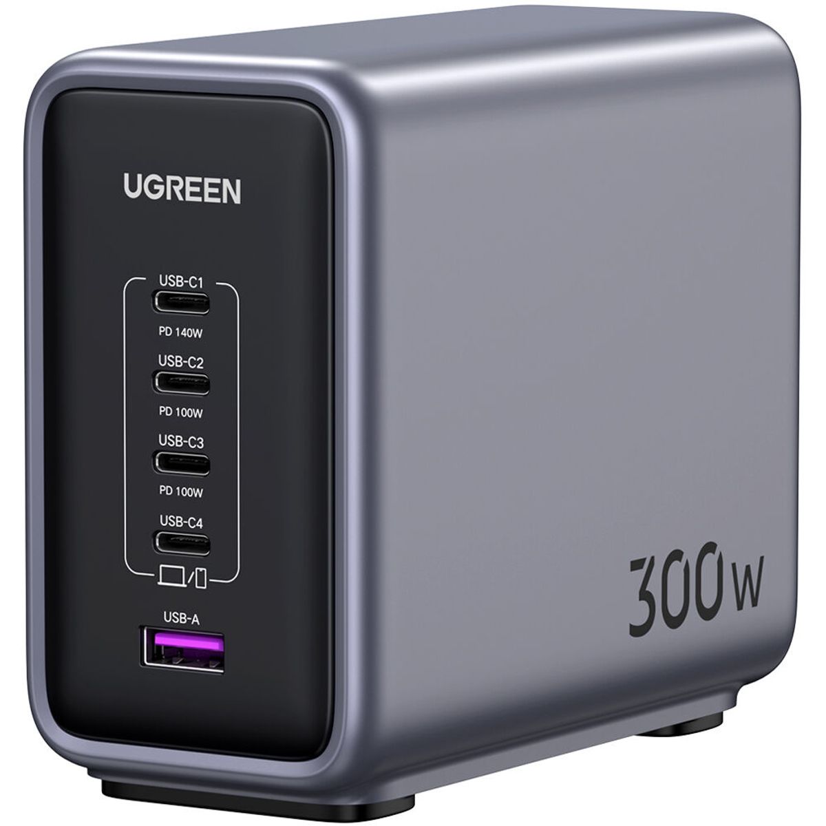 UGREEN - Cargador UGREEN Nexode 300W 5-Port GaN USB-C/USB-A PD 3.1 CD333 90872B