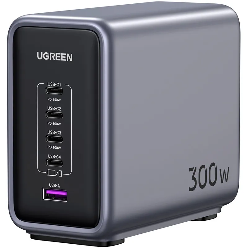 UGREEN - Cargador UGREEN Nexode 300W 5-Port GaN USB-C/USB-A PD 3.1 CD333 90872B